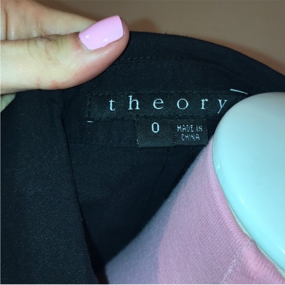 Theory lightweight black jacket with waist tie. Size O - Picture 5 of 5